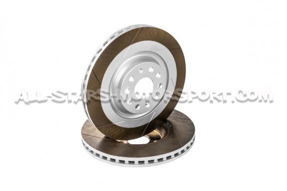 Discos de freno delanteros ranurados Dixcel FS 345mm para Golf 5 R3...