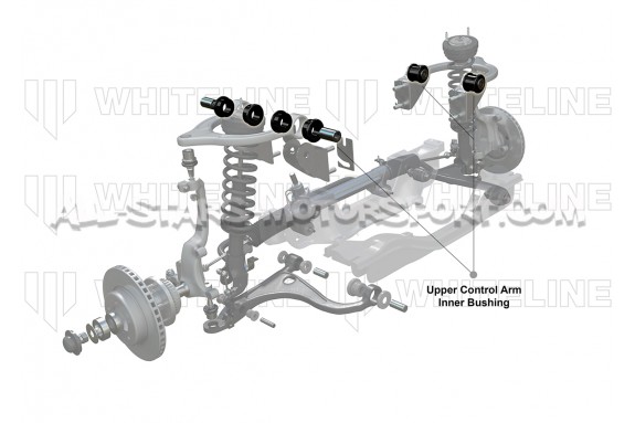 Silentblocks de brazos de suspension delantero Whiteline para Nissa...