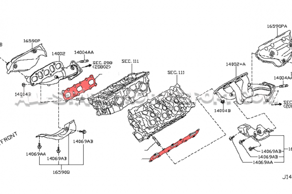 Joint de collecteur d'échappement pour Nissan 350Z