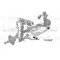 Silentblocks interiores delanteros de brazos de suspension inferiores delanteros Whiteline para Nissan R35 GTR
