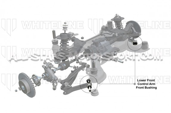 Nissan R35 GTR Whiteline Rear Lower Control Arms Front Bushings