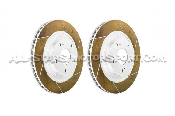 Discos de freno delanteros ranurados Dixcel FS para Honda Civic Typ...