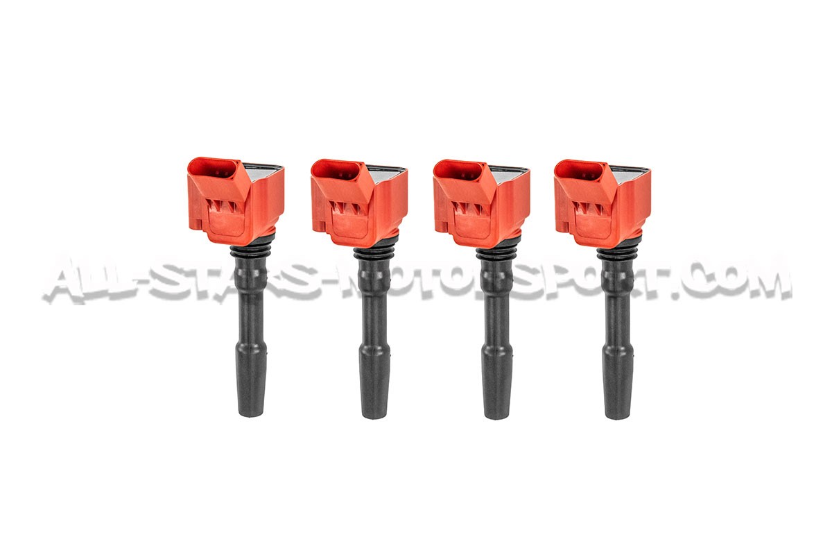 Bobines d'allumage Racingline rouges pour S3 8V / S3 8Y / Golf 7 GTI / Golf 8 R / Leon 3 Cupra