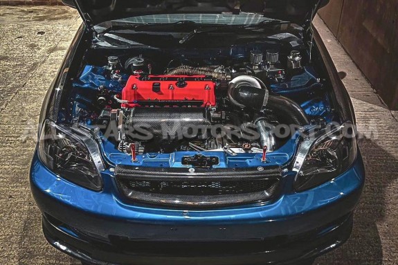 Collecteur d'admission carbone PracWorks Centerfeed pour Civic Type...