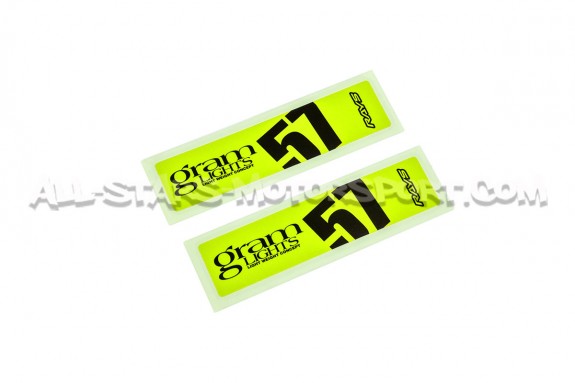 Autocollants pour jante Gram Lights 57CR rouge, jaune, blanc, orang...