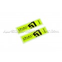 Autocollants pour jante Gram Lights 57CR rouge, jaune, blanc, orang...