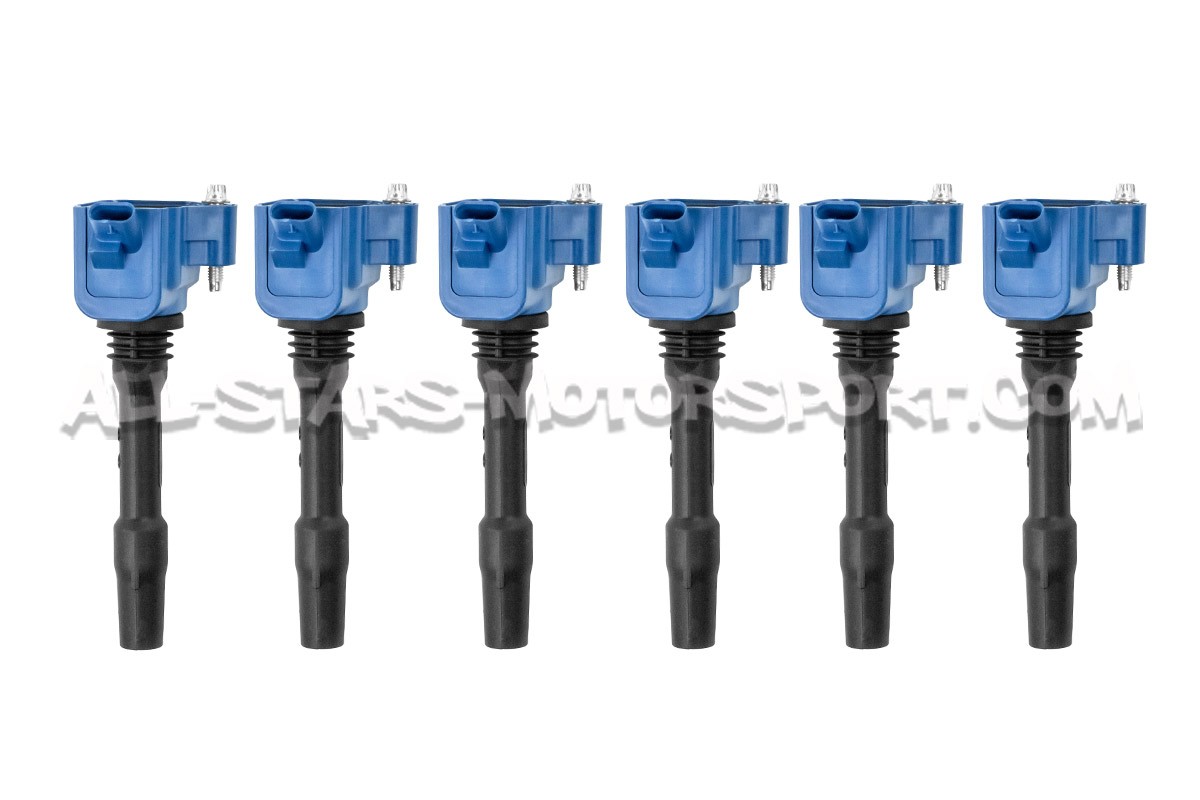 Bobinas de encendido Dinan azul para BMW 140i / 240i / 340i / Supra B58 y M3 / M4 G8x / X3M S58