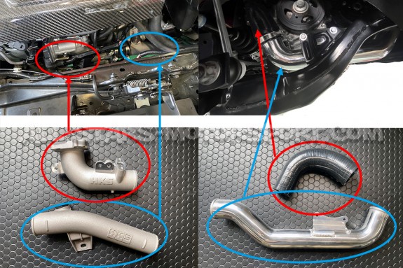 Kit tubos inlet / outlet de intercambiador HKS para Toyota Yaris GR...