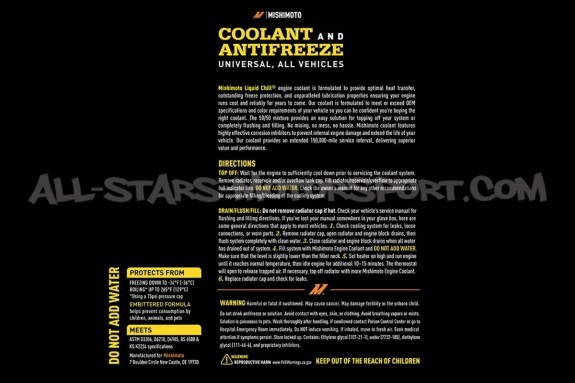 Mishimoto Chill Universal Yellow Coolant Fluid