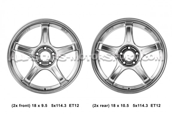 Jantes SSR GTX03 18x9.5 et 18x10.5 - 5x114.3 ET12 Silver pour Nissa...