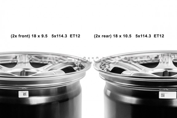 Jantes SSR GTX03 18x9.5 et 18x10.5 - 5x114.3 ET12 Silver pour Nissa...