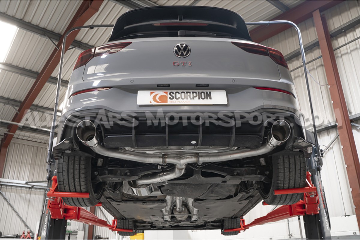 Echappement Catback / GPF Back Scorpion pour Golf 8 GTI Clubsport