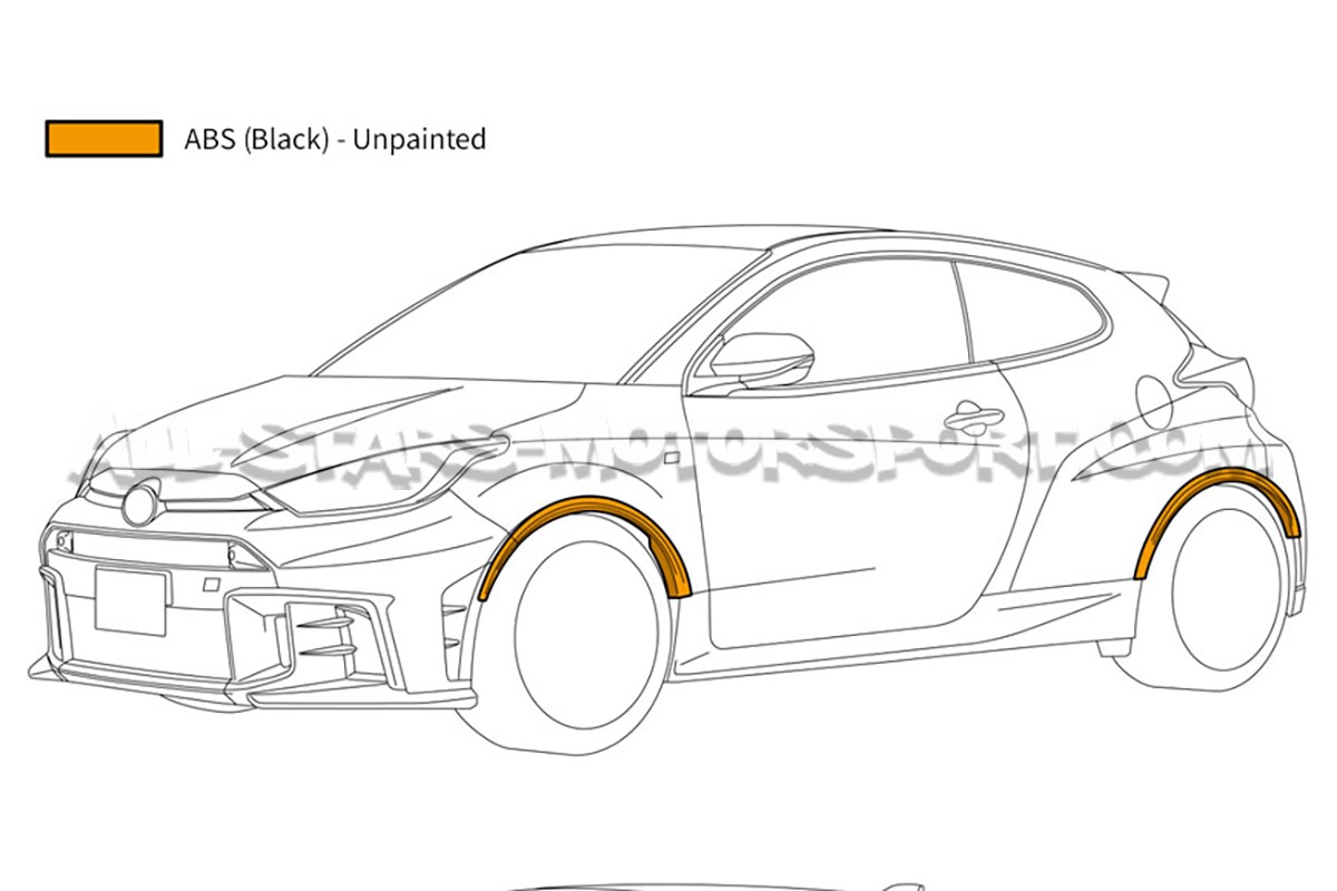 Toyota Yaris GR Fender Molding Set