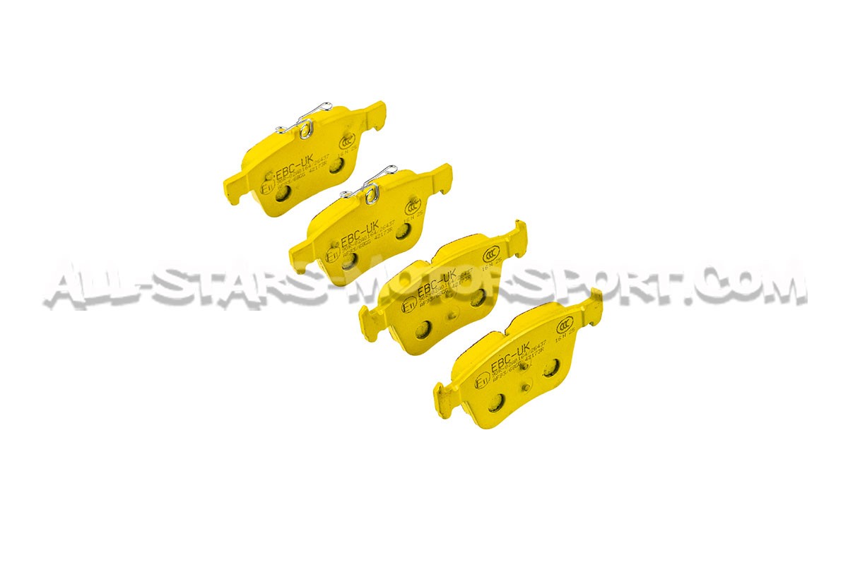 Pastillas de freno traseras EBC Yellow Stuff para Golf 7 R / Golf 7 GTI Clubsport / S3 8V / TTS 8S / Leon 3 Cupra