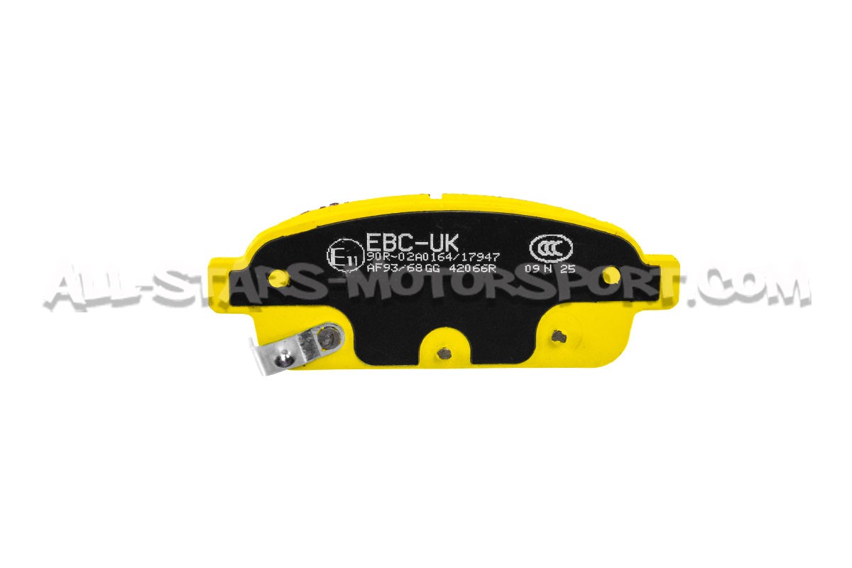 Pastillas de freno traseras EBC Yellow Stuff para Opel Astra J OPC