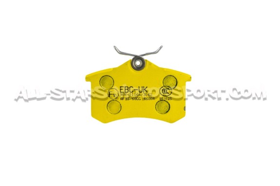 Plaquettes arriere EBC Yellow Stuff pour S3 8L / TT 8N / Clio RS / ...