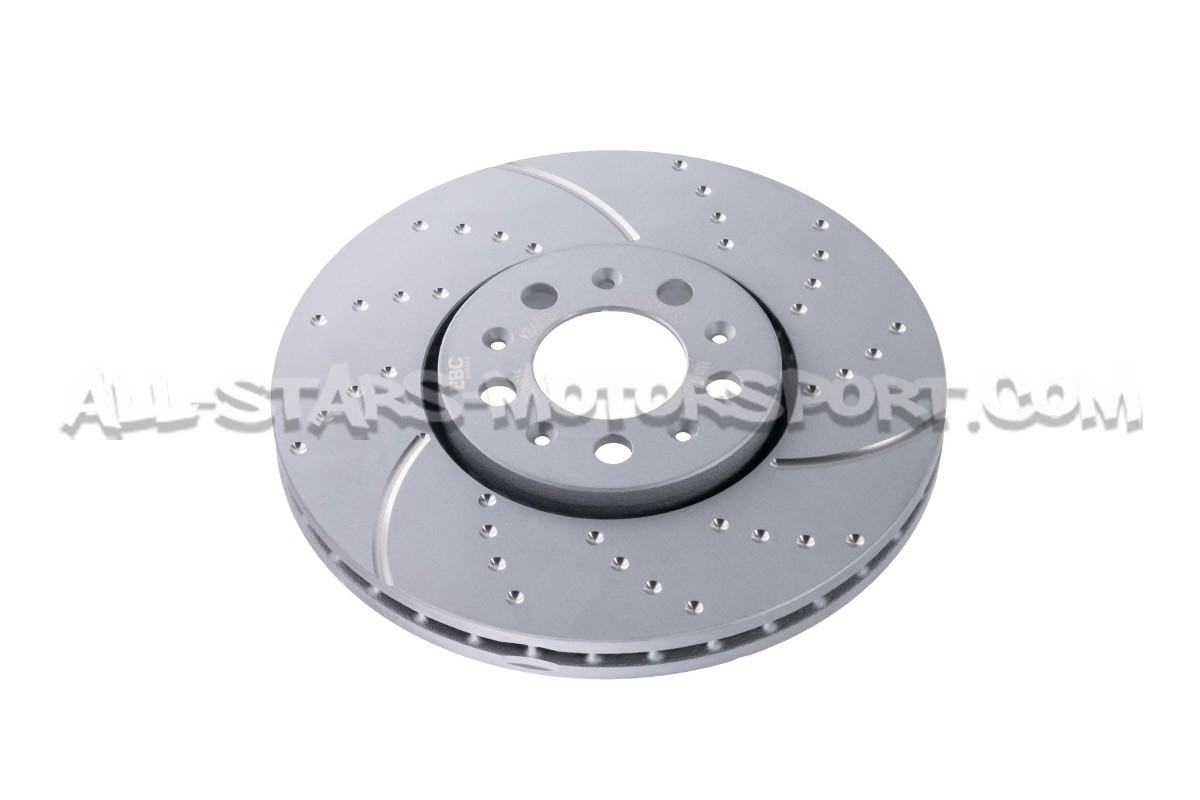 Discos de freno delanteros EBC Turbo Grooved para Golf 4 GTI / Polo...