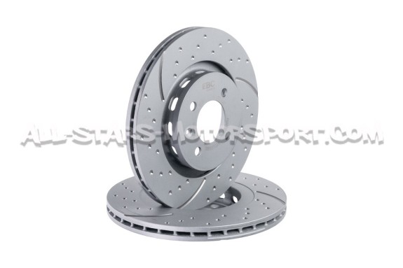 Disques de frein avants EBC Turbo Grooved pour Seat Ibiza 6K Cupra