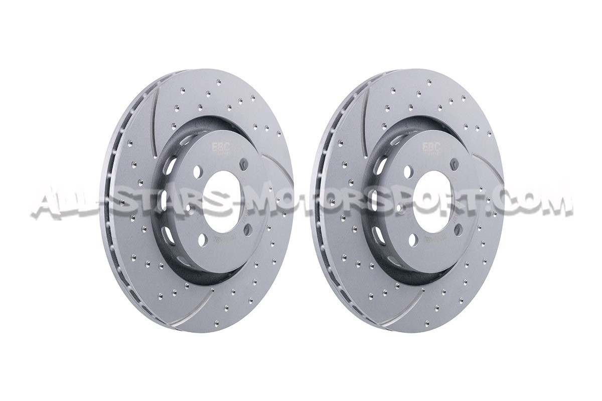 Discos de freno delanteros EBC Turbo Grooved para Seat Ibiza 6K Cupra
