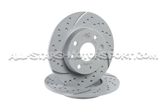 Discos de freno traseros EBC Turbo Grooved para Mazda MX5 NA 1.6