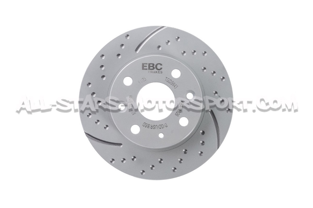 Discos de freno traseros EBC Turbo Grooved para Mazda MX5 NA 1.6