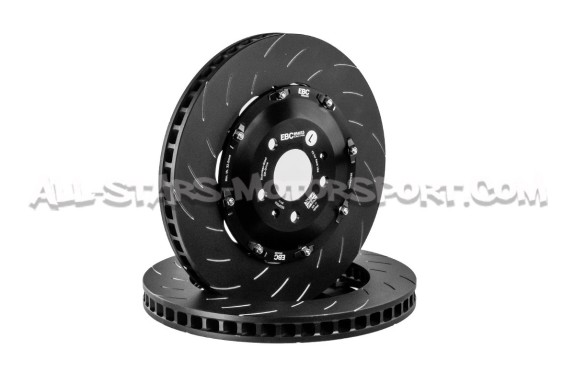 Audi RS4 B7 EBC Swept Grooved Front Floating Brake Discs