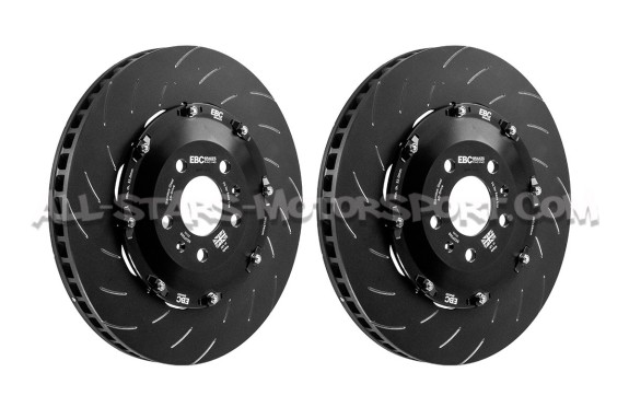 Audi RS4 B7 EBC Swept Grooved Front Floating Brake Discs