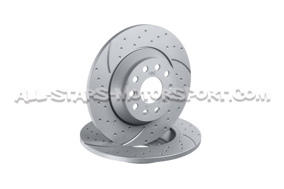Discos de freno traseros EBC Turbo Grooved para Golf 7 GTI Clubspor...