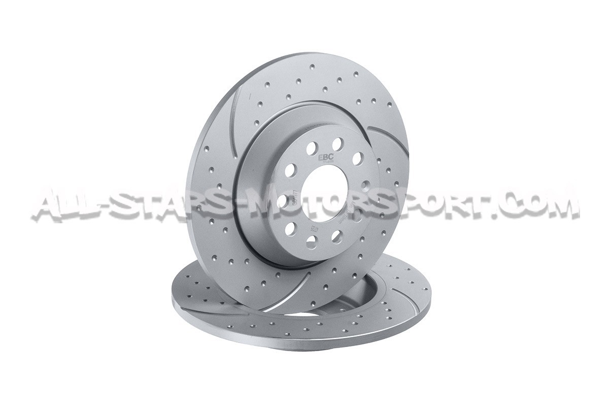 Discos de freno traseros EBC Turbo Grooved para Golf 7 GTI Clubspor...