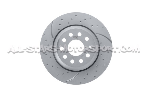 Discos de freno traseros EBC Turbo Grooved para Golf 7 GTI Clubspor...