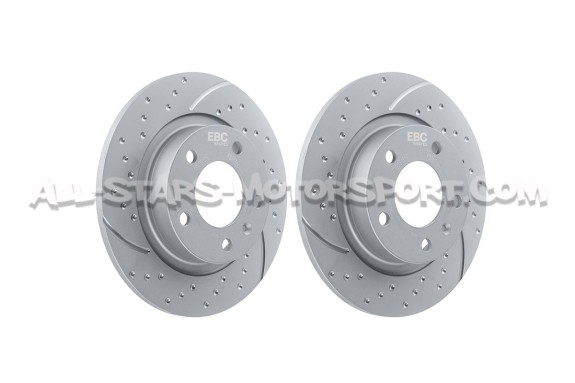 Discos de freno traseros EBC Turbo Grooved para Opel Corsa D OPC y ...