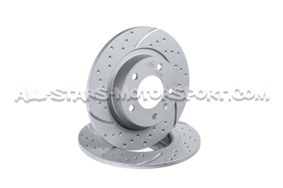 Disques de frein arrières EBC Turbo Grooved pour Opel Corsa D OPC /...