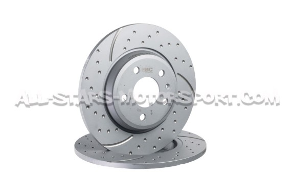 Disques de frein arrières EBC Turbo Grooved pour Audi A4 B8 / A5 8T...