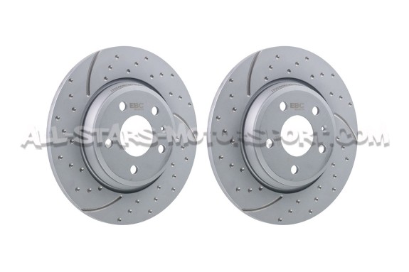 Discos de freno traseros EBC Turbo Grooved para Audi A4 B8 / A5 8T ...
