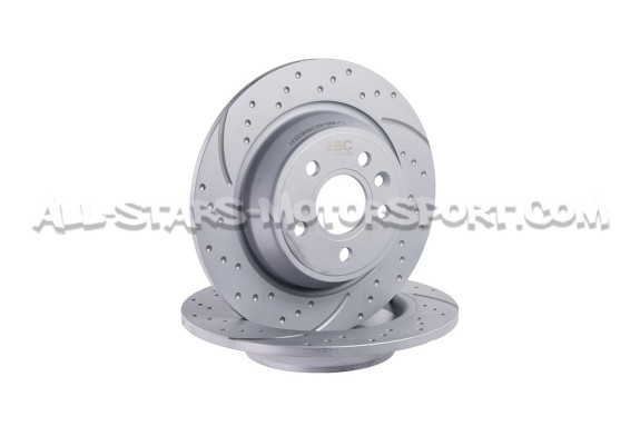 Discos de freno traseros EBC Turbo Grooved para Ford Focus 2 RS