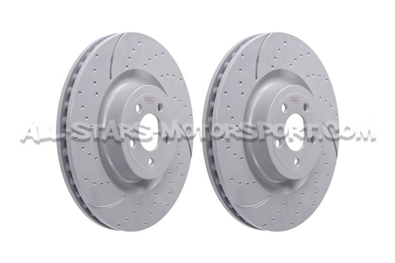 Disques de frein avants EBC Turbo Grooved pour Ford Mustang S550 5....
