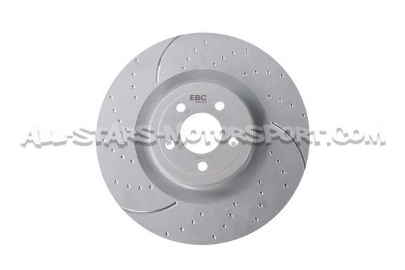 Discos de freno delanteros EBC Turbo Grooved para Ford Mustang S550...