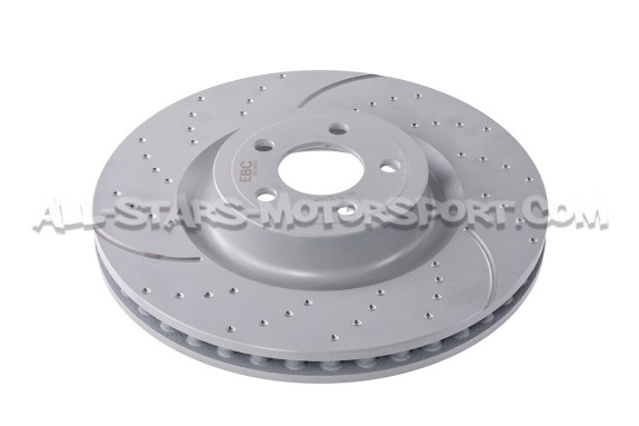 Discos de freno delanteros EBC Turbo Grooved para Ford Mustang S550...