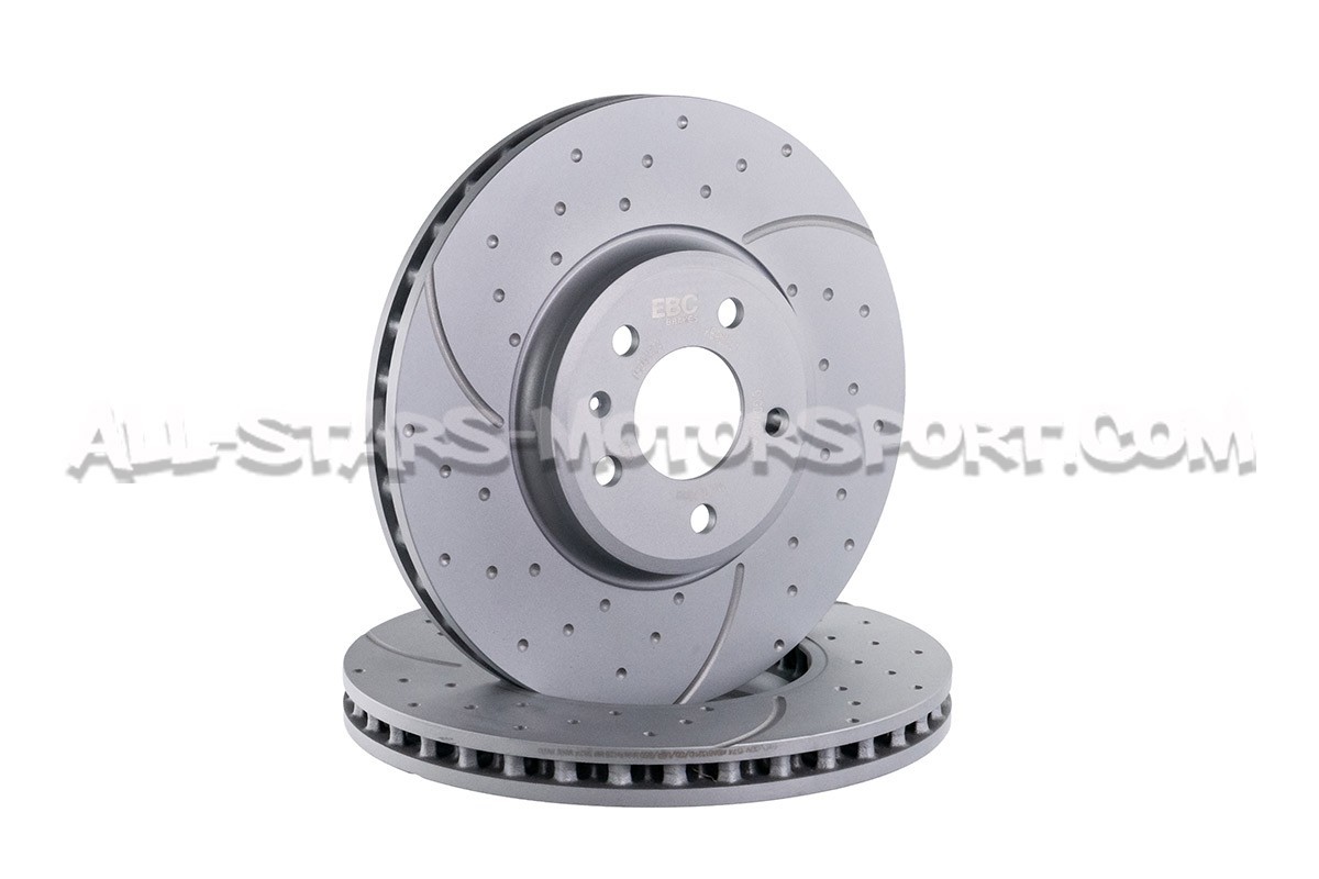 Disques de frein avants EBC Turbo Grooved pour Audi A4 B8 et A5 8T