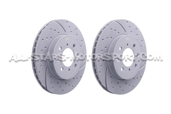 Discos de freno delanteros EBC Turbo Grooved para Honda Civic EG6 /...