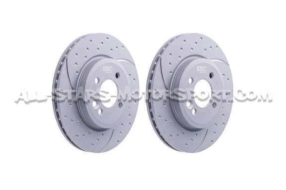 Discos de freno delanteros EBC Turbo Grooved para Mini Cooper S R53...