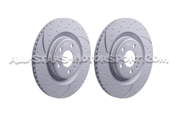 Discos de freno traseros EBC Turbo Grooved para Audi S4 B8.5 / S5 8...