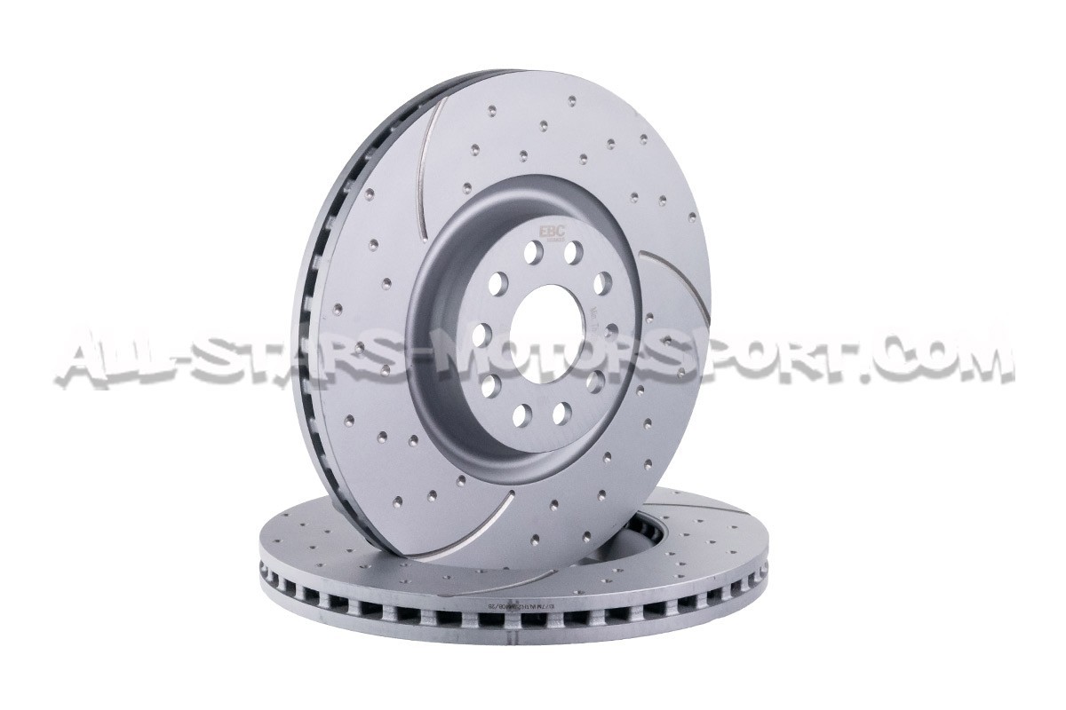 Disques de frein avants EBC Turbo Grooved pour S3 8V / SQ2 / Golf 7...