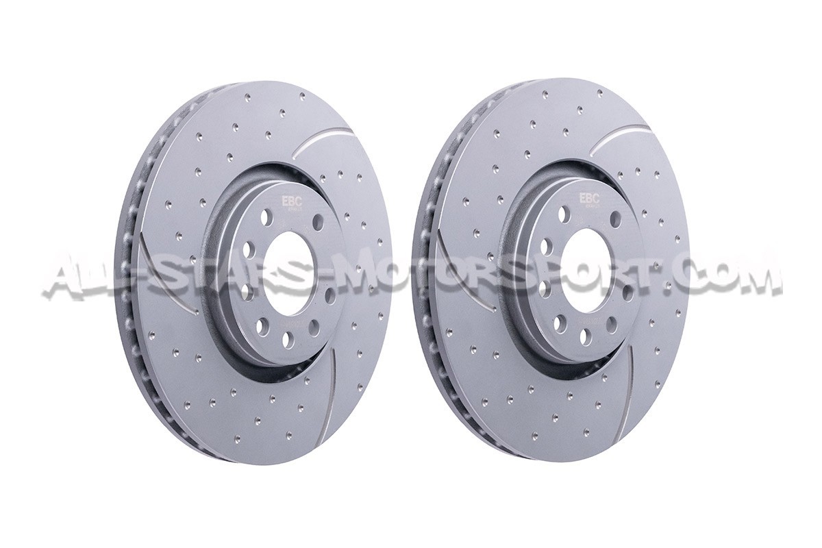 Disques de frein avants EBC Turbo Grooved pour Opel Astra H OPC