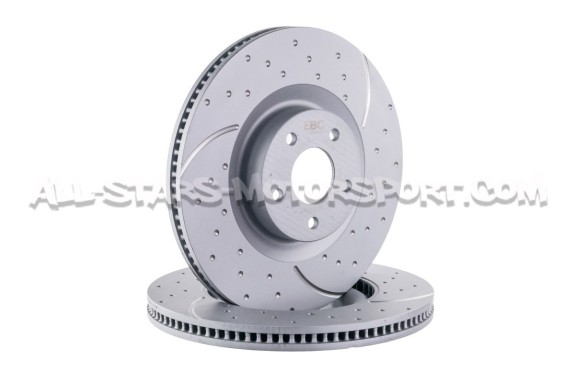 Discos de freno delanteros EBC Turbo Grooved para Ford Focus 4 ST