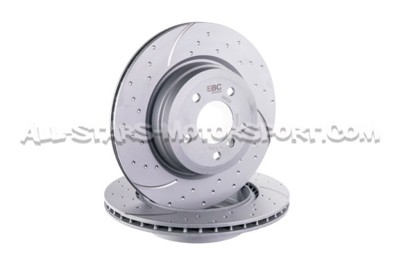 Discos de freno traseros EBC Turbo Grooved para BMW 335i E9x