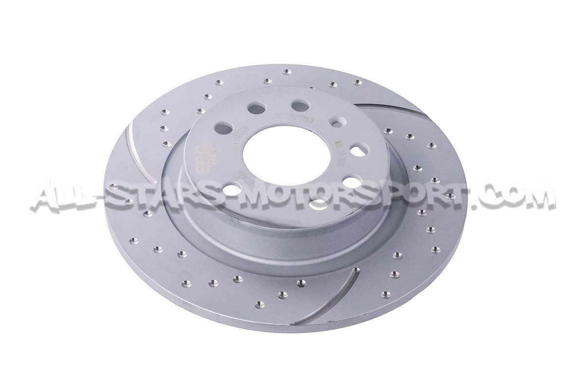 Discos de freno traseros EBC Turbo Grooved para Opel Astra H OPC