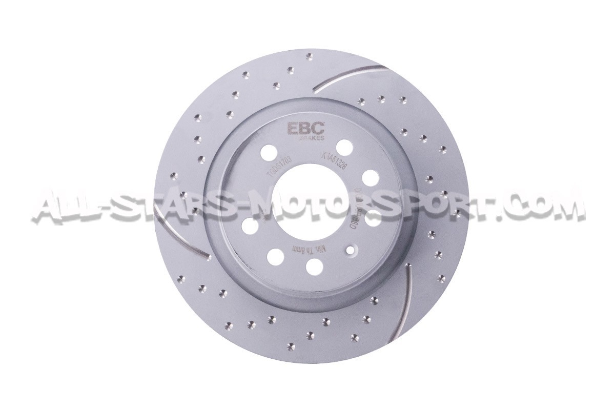 Discos de freno traseros EBC Turbo Grooved para Opel Astra H OPC