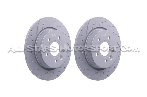 Disques de frein arrières EBC Turbo Grooved pour Ford Focus 2 ST