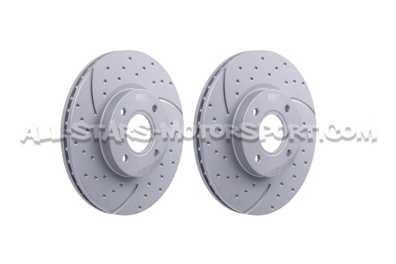 Disques de frein avants EBC Turbo Grooved pour Ford Fiesta ST Mk7 e...